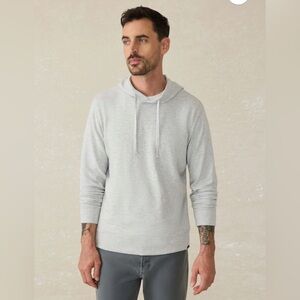 Faherty Men’s Sunwashed Soft Organic Cotton Grey Hoodie Sz XL